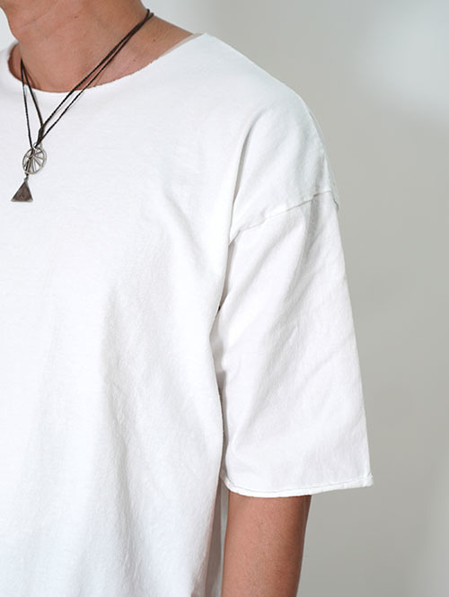 Grab in hollywood Heavy Weight Relax Fit All Cut Tee - White