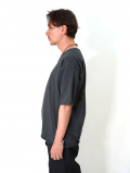 Grab in hollywood Heavy Weight Relax Fit All Cut Tee －Fade Black