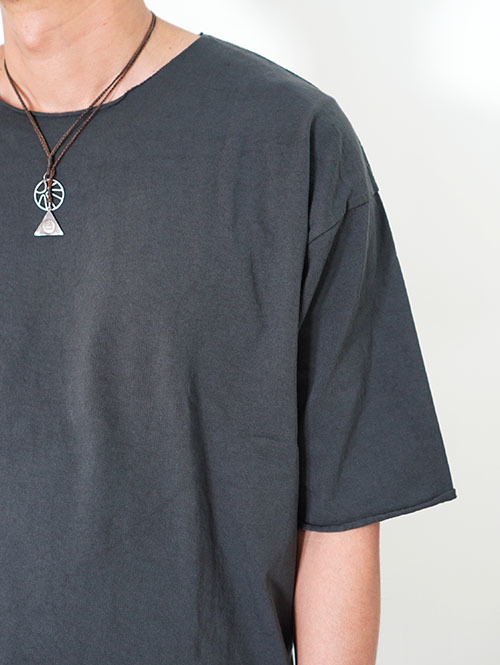 Grab in hollywood Heavy Weight Relax Fit All Cut Tee -Fade Black