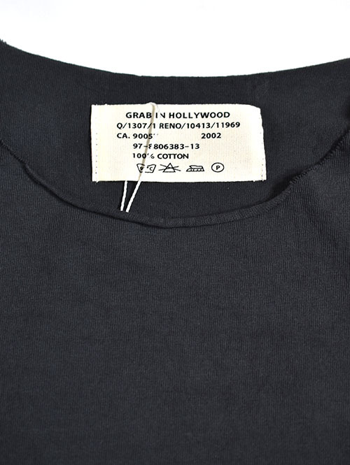 Grab in hollywood Heavy Weight Relax Fit All Cut Tee -Fade Black