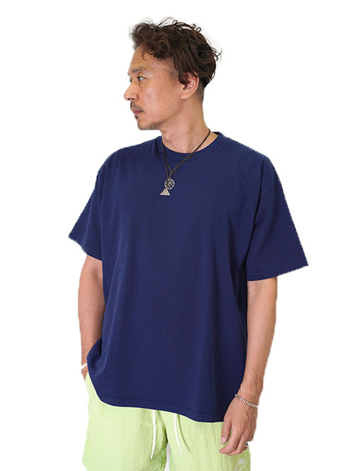 GOAT 7oz PIGMENT DYE SHORT SLEEVE TEE - Navy