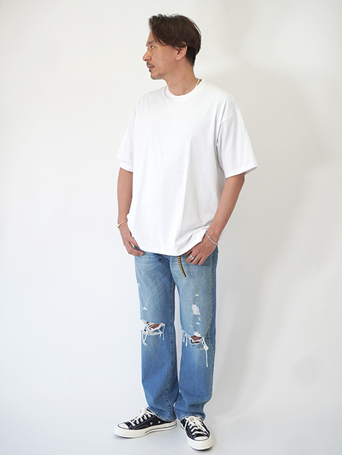 GOAT 7oz SHORT SLEEVE TEE ポケット無し 2色 - White/Black