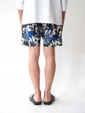 SALVAGE PUBLIC  SWIM SHORT HIBISCUS CAMO - Blue