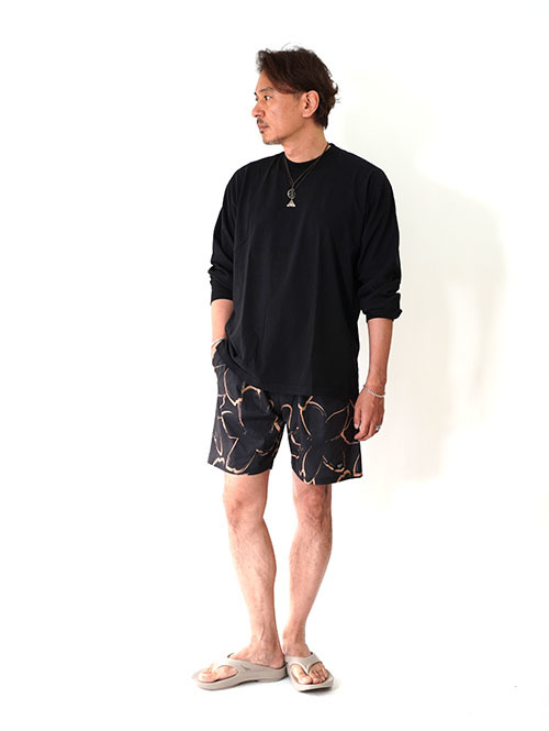 SALVAGE PUBLIC  SWIM SHORT PLUMERIA - Black