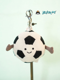 Jellycat  Amuseables Sports Football Bag Charm ジェリーキャット　フットボール　サッカーボール　チャーム　キーホルダー　