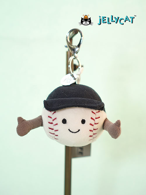 Jellycat　Amuseables Sports Baseball Bag Charm　ベースボール　バッグチャーム　野球　野球のボール　チャーム　キーホルダー　