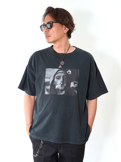 REMI RELIEF HARD SP加工20/-天竺 PHOTO TEE-Vintage Black