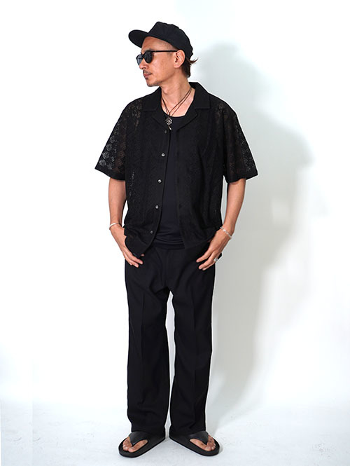 ZANEROBE（ゼインローブ） Lace Holiday SS Shirt Black