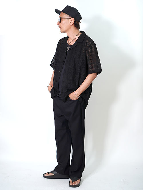 ZANEROBE（ゼインローブ） Lace Holiday SS Shirt Black