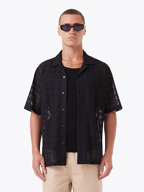 ZANEROBE（ゼインローブ） Lace Holiday SS Shirt Black