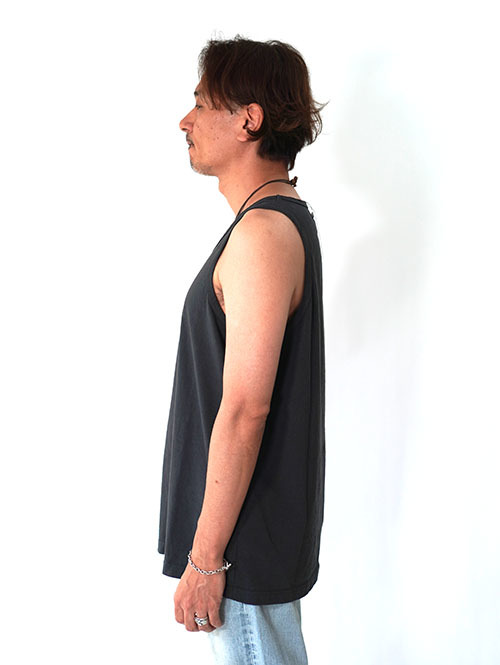 GRAB IN HOLLYWOOD  Heavy Weight Relax Fit Tank Top - Fade Black