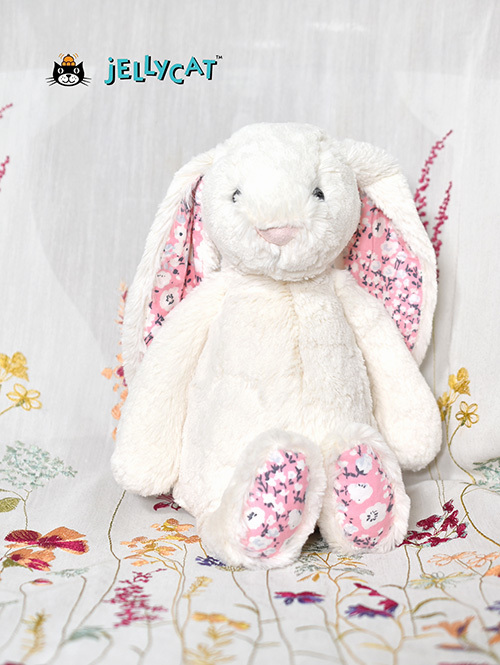 Jellycat Blossom Cherry Bunny Medium　BL3CHE　ジェリーキャット　ブロッサムバニー　花耳　花柄　耳　うさぎ　ウサギ　ぬいぐるみ