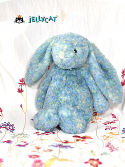 31cm/original【25周年記念ラベル】Jellycat Bashful Luxe Bunny Azure Original　BAS3AZU　ｼﾞｪﾘｰｷｬｯﾄ　アズレオリジナル　青いウサギ　