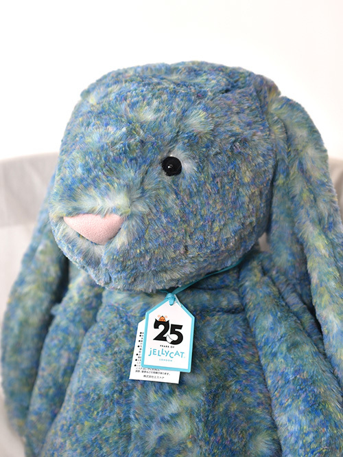 51㎝/Huge【25周年記念ラベル】Jellycat Bashful Luxe Bunny Azure BIG　ｼﾞｪﾘｰｷｬｯﾄ　アズレ　青いウサギ　BAH2AZU