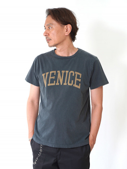 REMI RELIEF HARD SP加工20/-天竺 VENICE TEE Black