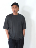 moc T  LYOCELL JERSEY STITCH CREW NECK S/S POCKET TEE - Charcoal