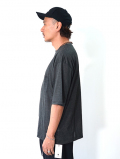 moc T  LYOCELL JERSEY STITCH CREW NECK S/S POCKET TEE - Charcoal