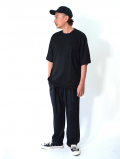 moc T  LYOCELL JERSEY STITCH CREW NECK S/S POCKET TEE - Black