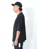 moc T  LYOCELL JERSEY STITCH CREW NECK S/S POCKET TEE - Black