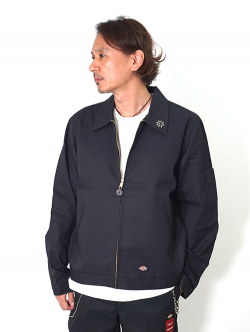 HTC Dickies Eisenhower Jacket #Flower Stone Black