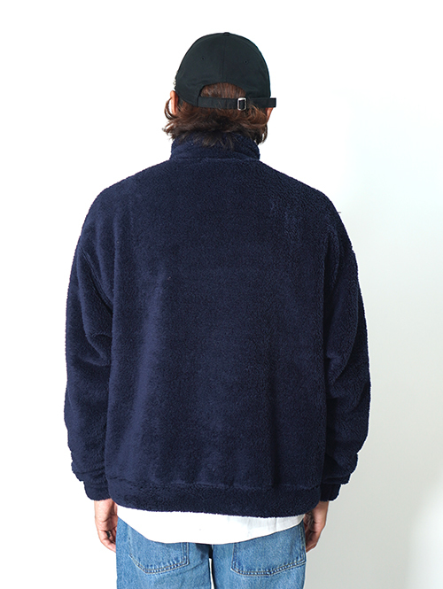 REMI RELIEF シャギーフリースハーフZIPクルー (Navy)