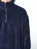 REMI RELIEF シャギーフリースハーフZIPクルー (Navy)