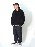 REMI RELIEF シャギーフリースハーフZIPクルー (Black)