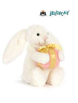 Jellycat ジェリーキャット. Bashful Bunny with Present うさぎ　箱を持ったうさぎ　ウサギ　プレゼント