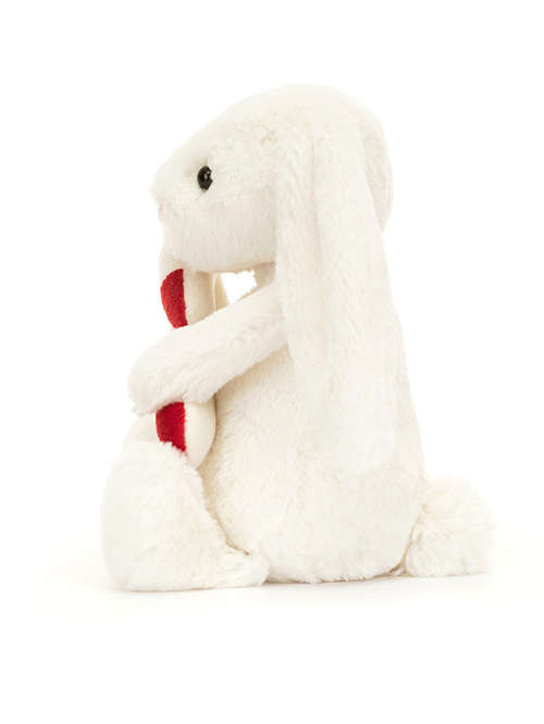 Jellycat (ｼﾞｪﾘｰｷｬｯﾄ）Bashful Bunny with Candy Cane　キャンディ　キャンディを持ったうさぎ　白赤のあめ　うさぎ　ウサギの縫いぐるみ　