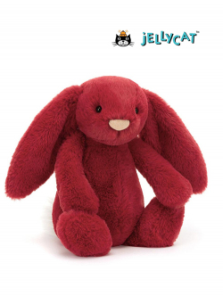 Jellycat (ｼﾞｪﾘｰｷｬｯﾄ）Bashful Luxe Bunny Scarlett　ラックス　うさぎ　スカーレット　赤　BAS3SCA