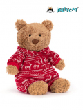 Jellycat　(ｼﾞｪﾘｰｷｬｯﾄ）Bartholomew Bear Winter Pyjamas　くま　パジャマ　冬のパジャマ　BARM2WPJ