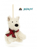 Jellycat(ｼﾞｪﾘｰｷｬｯﾄ）Munro Scottie Dog Decoration　スコッティドッグ　チャーム　クリスマス　デコレーション　マフラーをした犬　縫いぐるみ