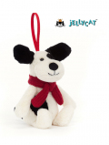 Jellycat (ｼﾞｪﾘｰｷｬｯﾄ）Bashful Puppy Decoration　白黒犬　白と黒の犬　チャーム　