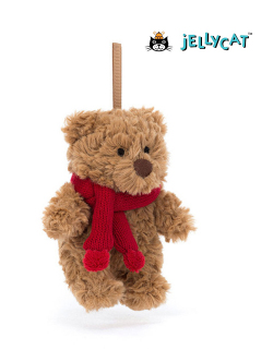 jellycat ジェリーキャット Bartholomew Bear Decoration くま　クマの縫いぐるみのチャーム　クマ　デコレーション　マフラーのクマ　クマのチャーム　BARS6BD