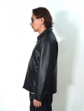 AWESOME LEATHER  Zip Short Leather Jacket