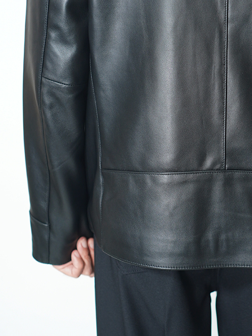 AWESOME LEATHER  Zip Short Leather Jacket