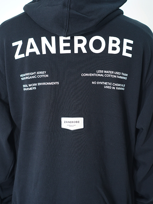 ZANEROBE label orgo Hood Sweat - Black