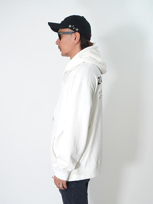 ZANEROBE label orgo Hood Sweat - Vintage White