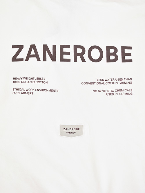 ZANEROBE label orgo Hood Sweat - Vintage White