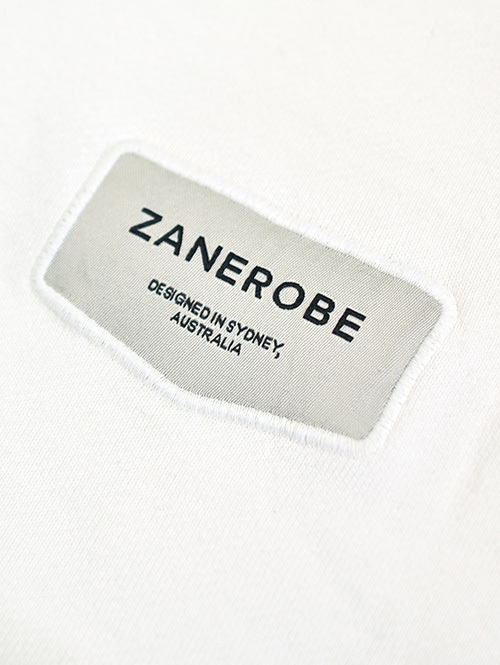 ZANEROBE label orgo Hood Sweat - Vintage White