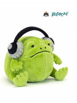 jellycat ジェリーキャット　Ricky Rain Frog Headphones　ヘッドホンをしたカエル　かえる　かえるのぬいぐるみ