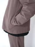 LA MOND  PREMIUM MILANO RIB ZIP CARDIGAN - Ash Brown