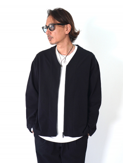 LA MOND  PREMIUM MILANO RIB ZIP CARDIGAN - Black