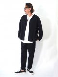 LA MOND  PREMIUM MILANO RIB ZIP CARDIGAN - Black