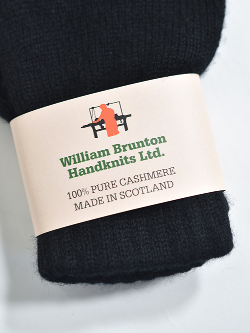 William Brunton カシミヤ100% カットオフ グローブ (Small)