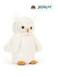 Jellycat ジェリーキャット Bashful Owl フクロウ　白　ホワイト BAS3OWL