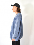 MALIBU FARM パウダーブリーチ加工 ワッフルニットセーター(Blue)