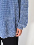 MALIBU FARM パウダーブリーチ加工 ワッフルニットセーター(Blue)
