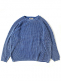 MALIBU FARM パウダーブリーチ加工 ワッフルニットセーター(Blue)