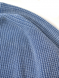 MALIBU FARM パウダーブリーチ加工 ワッフルニットセーター(Blue)